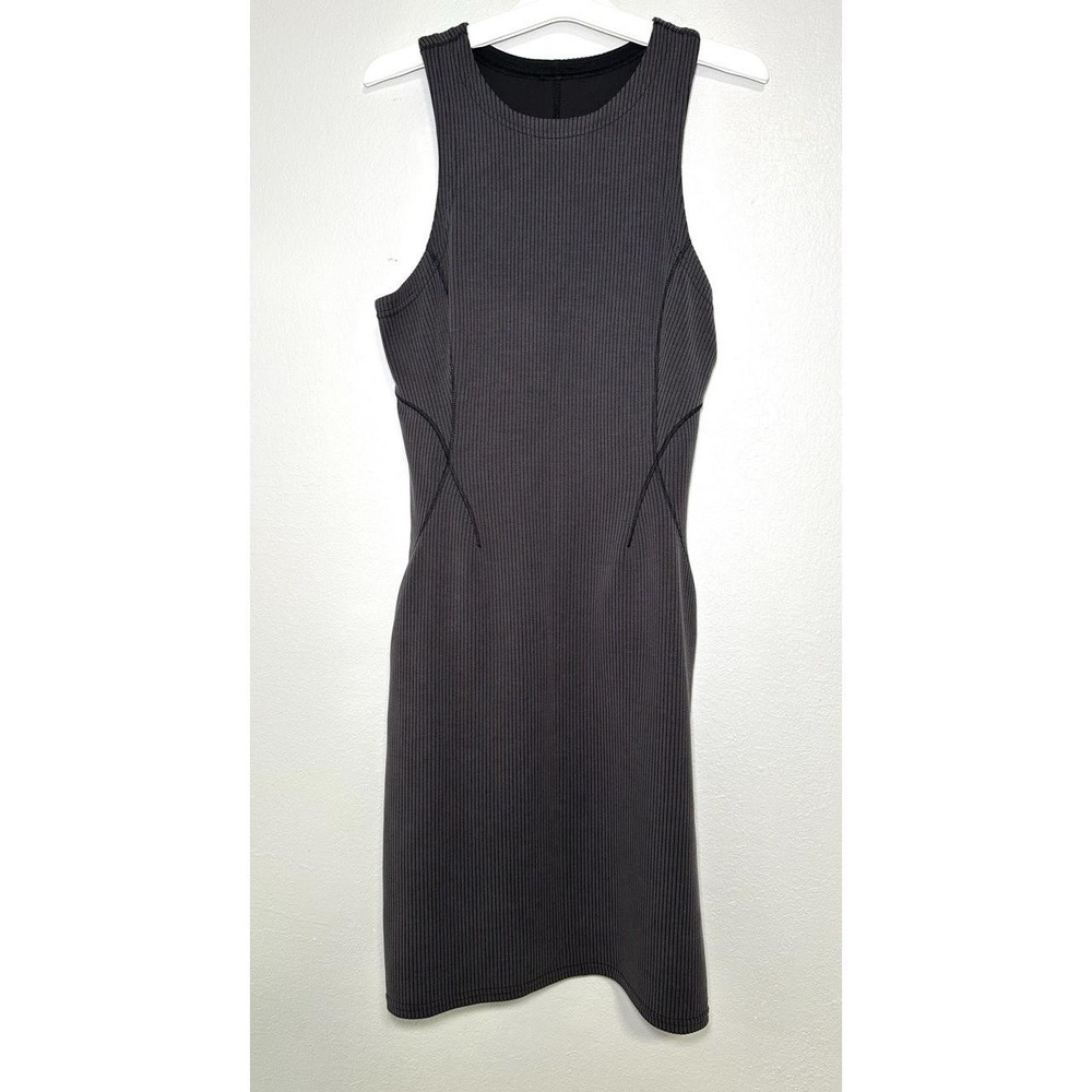 Lululemon Align Ribbed Racerback Tank Dress Medium Grey Size 6 - Picture 4 of 6